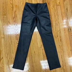 Hugo Buscatti Black Leather Pants Fully Lined